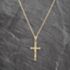 Pre-Owned 9ct Yellow Gold Engraved Cross Pendant & 21 Inch Prince Of Wales Chain 41143651