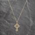 Pre-Owned 9ct Yellow Gold Celtic Cross Pendant & 18 Inch Curb Chain 41143655