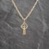 Pre-Owned 9ct Yellow Gold Celtic Cross Pendant & 22 Inch Prince Of Wales Chain 41143656