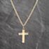 Pre-Owned 9ct Yellow Gold Patterned Cross Pendant & 18 Inch Prince Of Wales Chain 41143657