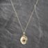 Pre-Owned 9ct Yellow Gold Sapphire & 0.02ct Diamond Set Oval Locket Pendant & 18 Inch Curb Chain 41143661