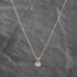 Pre-Owned 9ct Two Colour Gold Diamond Single Stone Pendant & 18 Inch Curb Chain 41143666