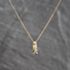 Pre-Owned 9ct Two Colour Gold Diamond Set Pendant & 16 Inch Curb Chain 41143667