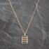 Pre-Owned 9ct Yellow Gold 0.09ct Diamond Set Abacus Pendant & 18 Inch Trace Chain 41143669