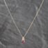 Pre-Owned 9ct Two Colour Gold Ruby & 0.01ct Diamond Pendant & 18 Inch Curb Chain 41143670
