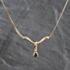 Pre-Owned 9ct Yellow Gold Sapphire & 0.03ct Diamond Pendant & 16 Inch Curb Chain 41143673