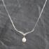 Pre-Owned 9ct White Gold Freshwater Pearl & 0.20ct Diamond Pendant & 16 Inch Curb Chain 41143674