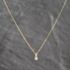 Pre-Owned 9ct Two Colour Gold Diamond Single Stone Pendant & 18 Inch Curb Chain 41143692