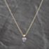 Pre-Owned Yellow Gold Iolite Heart Pendant & 17 Inch Trace Chain 41143698