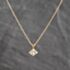 Pre-Owned 9ct Yellow Gold Cubic Zirconia Cluster Pendant & 16 Inch Prince Of Wales Chain 41143699