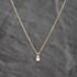 Pre-Owned 9ct Two Colour Gold Diamond Single Stone Pendant & 18 Inch Curb Chain 41143700