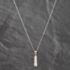 Pre-Owned 9ct White Gold Diamond Three Stone Bar Pendant & 18 Inch Curb Chain 41143704