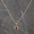 Pre-Owned 9ct Yellow Gold Amethyst Oval Pendant & 15 Inch Trace Chain 41143712