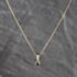 Pre-Owned 9ct Yellow Gold Black Diamond Rubover Set Pendant & 19 Inch Curb Chain 41143716