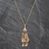 Pre-Owned 9ct Yellow Gold Multi Stone Clown Pendant & 18 Inch Curb Chain 41143729