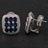 Pre-Owned 18ct White Gold Sapphire Diamond Earrings 41174012