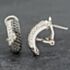 Pre-Owned 18ct White Gold 16.2mm Black & White Diamonds Leverback Earrings 41172292