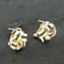 Pre-Owned 14ct Yellow Gold 12.9mm Sapphire Set Knot Stud Earrings 41172947