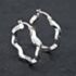 Pre-Owned 9ct White Gold 27mm Twist Hoop Earrings 41173110