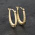 Pre-Owned Yellow Gold 21.6mm Patterned Creole Earrings 41173255