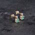 Pre-Owned 9ct Yellow Gold Glass & Cubic Zirconia 9.2mm Stud Earrings 41173394