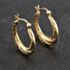 Pre-Owned Yellow Gold 20mm Diamond Cut Pattern Creole Earrings 41173424