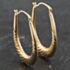 Pre-Owned Yellow Gold 32mm Oval Patterned Creole Earrings 41173456