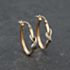 Pre-Owned 9ct Two Colour Gold 28.3mm Diamond Eternity Decoration Creole Earrings 41173701