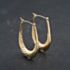 Pre-Owned 9ct Yellow Gold 37mm Patterned Creole Earrings 41173717