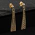 Pre-Owned 14ct Three Colour Gold Graduated 32mm Dropper Earrings 41173727