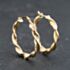 Pre-Owned 9ct Yellow Gold Twisted Hoop Earrings 41173739