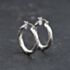 Pre-Owned 9ct White Gold Twisted Hoop Earrings 41173783