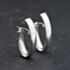 Pre-Owned 9ct White Gold 27mm Plain Oval Hoop Earrings 41173785