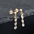 Pre-Owned 9ct Yellow Gold 24mm Cubic Zirconia Three Stone Stud Earrings 41173788