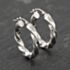 Pre-Owned 9ct White Gold 20mm Twisted Hoop Earrings 41173795