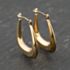 Pre-Owned 9ct Yellow Gold 22mm Oblong Creole Earrings 41173819