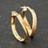Pre-Owned 9ct Yellow Gold 30mm Wave Hoop Earrings 41173844