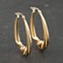 Pre-Owned 9ct Yellow Gold 34mm Patterned Creole Earrings 41173847