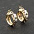 Pre-Owned 9ct Two Colour Gold 20mm Openwork Hoop Earrings 41173852
