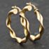 Pre-Owned 9ct Yellow Gold 28.2mm Twisted Hoop Earrings 41173873