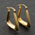 Pre-Owned Yellow Gold 22mm Plain Oblong Creole Earrings 41173911