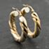 Pre-Owned 9ct Two Colour Gold 25mm Hoop Earrings 41173957