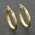 Pre-Owned 9ct Yellow Gold 27mm Twist Hoop Earrings 41173982