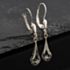 Pre-Owned 18ct White Gold 37.3mm 0.06ct Diamond Dropper Earrings 41174009