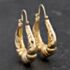 Pre-Owned Vintage Yellow Gold 34mm Embossed Creole Earrings 41174016