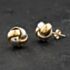Pre-Owned 9ct Two Colour Gold 10mm Knots Stud Earrings 41174070