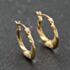 Pre-Owned Yellow Gold 16mm Polished & Textured Grooved Creole Earrings 41174163