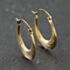 Pre-Owned Two Colour Gold 21mm Patterened Creole Earrings 41174165