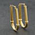 Pre-Owned 9ct Two Colour Gold Oval Tube Creole Earrings 41174194