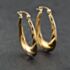 Pre-Owned Yellow Gold Embossed Creole Earrings 41174215